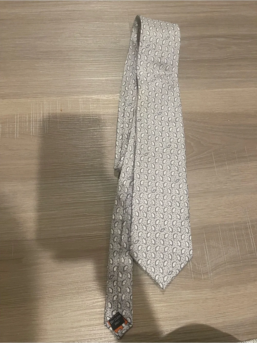 Nola couture Beach Beige Mini Gulf Oysters Tie 100% silk